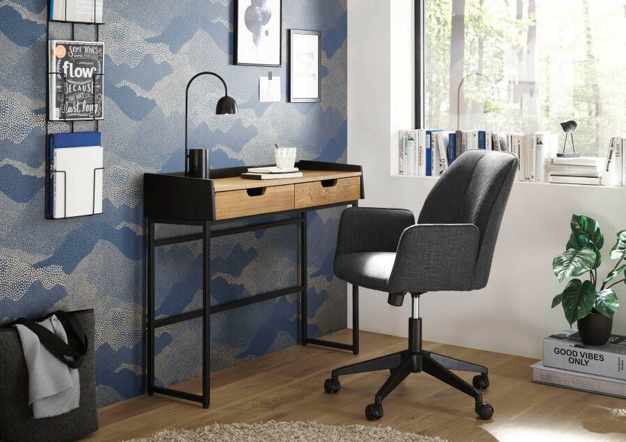 MCA furniture Bureaustoel O-Pemba Geweven stof bureaustoel met traploos instelbare comfortabele zithoogte