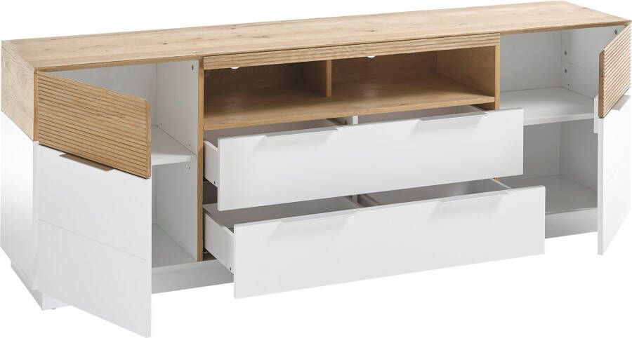 MCA furniture Dressoir Dubai matwit met garneringen in eiken - Foto 6