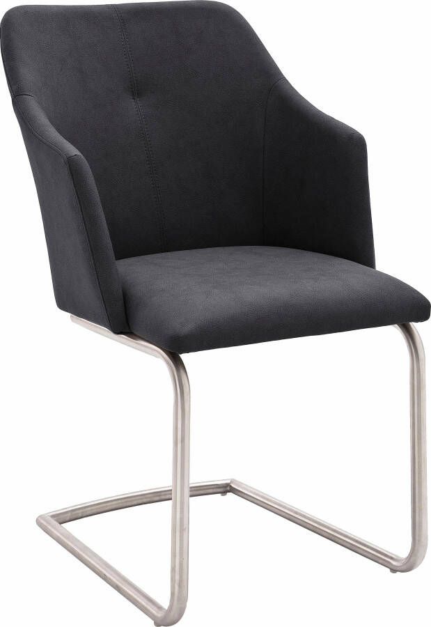 MCA furniture Eetkamerstoel Madita 4 voet stoel B-hoekig Stoel belastbaar tot max. 140 kg (set 2 stuks) - Foto 4