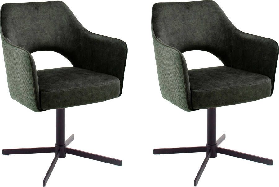 MCA furniture Eetkamerstoel Valetta 2-set 360° draaibaar pocketvering belastbaar tot 120 kg (set 2 stuks) - Foto 6