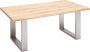 MCA furniture Eettafel Greta Eettafel massief hout met schaaldeel of rechte rand - Thumbnail 1