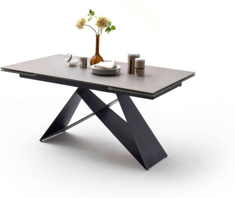 MCA furniture Eettafel Kobe Eettafel glas-keramiek met uittrekbaar deel aan de kopse kant