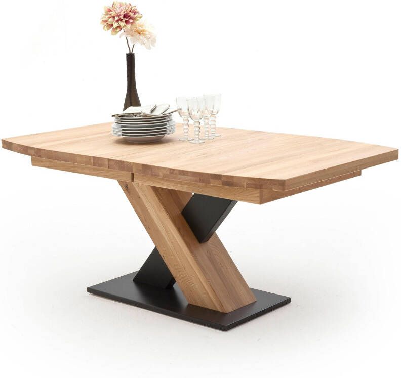 MCA furniture Eettafel Mendoza Bootvormige eettafel met X-stijl uitschuifbaar