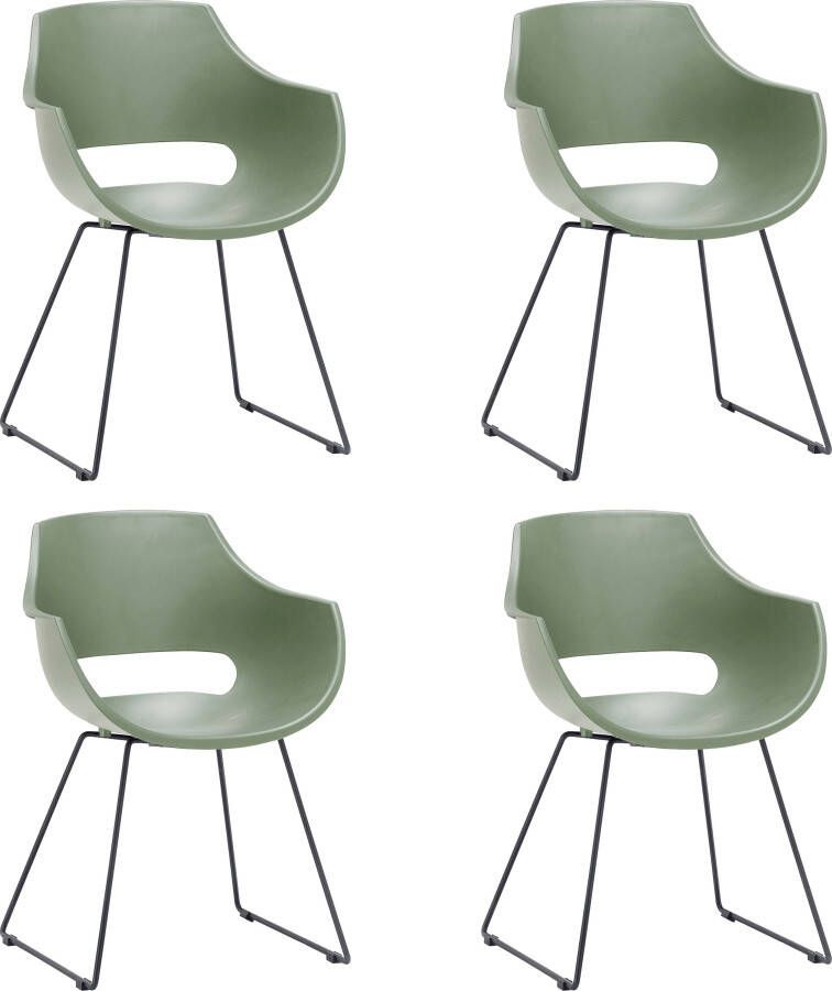 MCA furniture Kuipstoel Rockville Stoel belastbaar tot 120 kg (set 4 stuks)