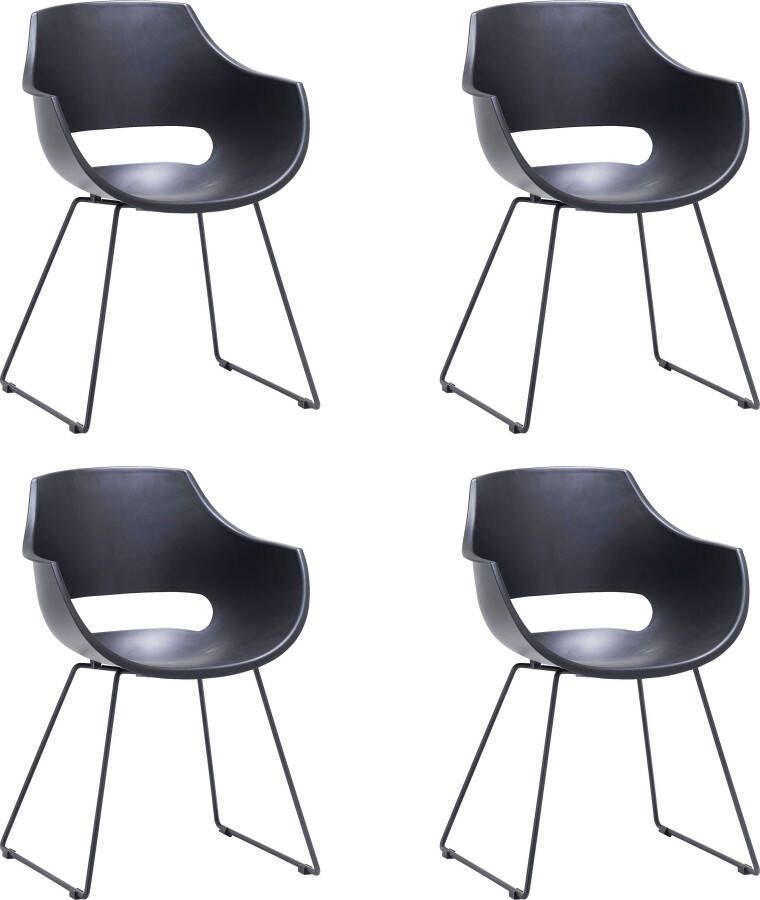 MCA furniture Kuipstoel Rockville 4-set schaats kunststof belastbaarheid 120 kg zithoogte ca. 46 cm (set 4 stuks) - Foto 1