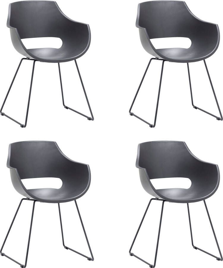 MCA furniture Kuipstoel Rockville 4-set schaats kunststof belastbaarheid 120 kg zithoogte ca. 46 cm (set 4 stuks) - Foto 7