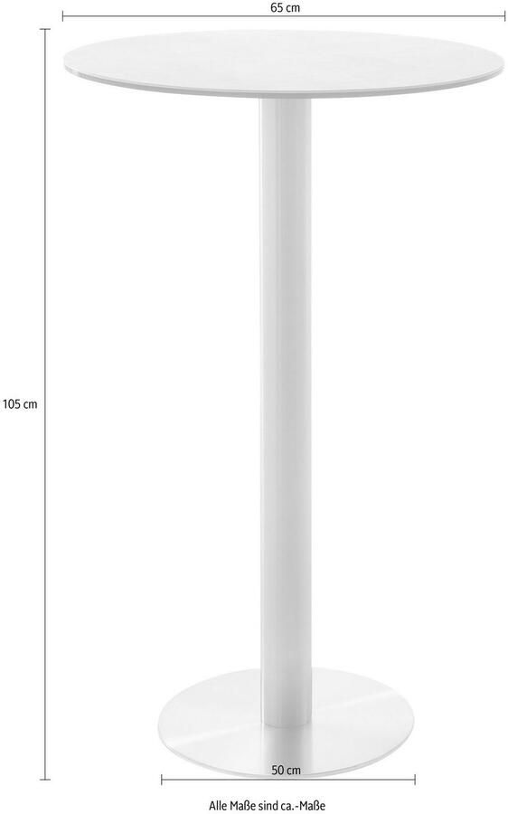 MCA furniture Bartafel Zarina Bartafel met vitrokeramiek tafelblad met edelstaal frame - Foto 2