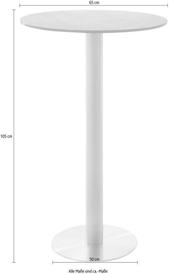 MCA furniture Bartafel Zarina Bartafel met vitrokeramiek tafelblad met edelstaal frame - Foto 2