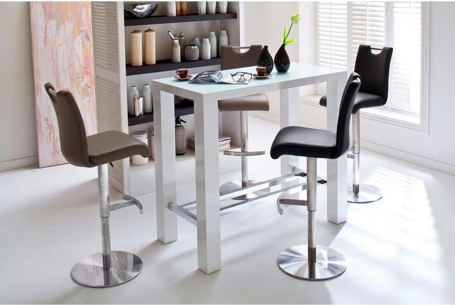 MCA furniture Bistrostoel ALESI met rugleuning 360° draaibaar zithoogte verstelbaar van 56-81 cm - Foto 2