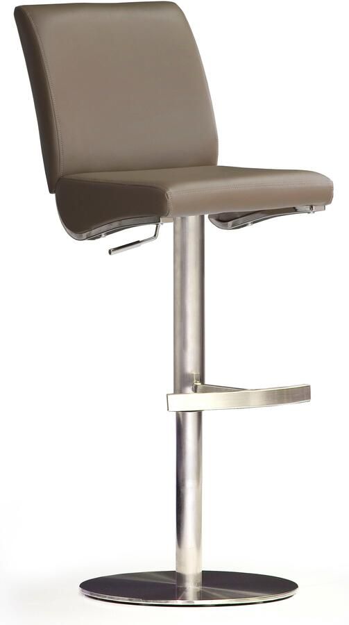 MCA furniture Bistrostoel BARBECOOL Barkruk Bistroststoel Counterkruk met rugleuning ronde voetplaat 360° draaibaar zithoogte van 55-80 cm - Foto 1
