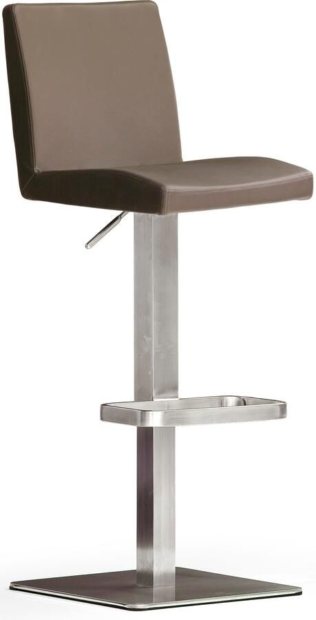 MCA furniture Bistrostoel BARBECOOL Barkruk Bistroststoel Counterkruk met rugleuning vierkante voetplaat 180° draaibaar zithoogte van 56-81 cm