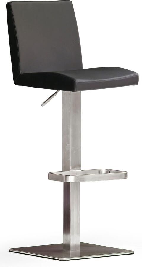 MCA furniture Bistrostoel BARBECOOL met rugleuning vierkante voetplaat 180° draaibaar zithoogte van 56-81 cm - Foto 2