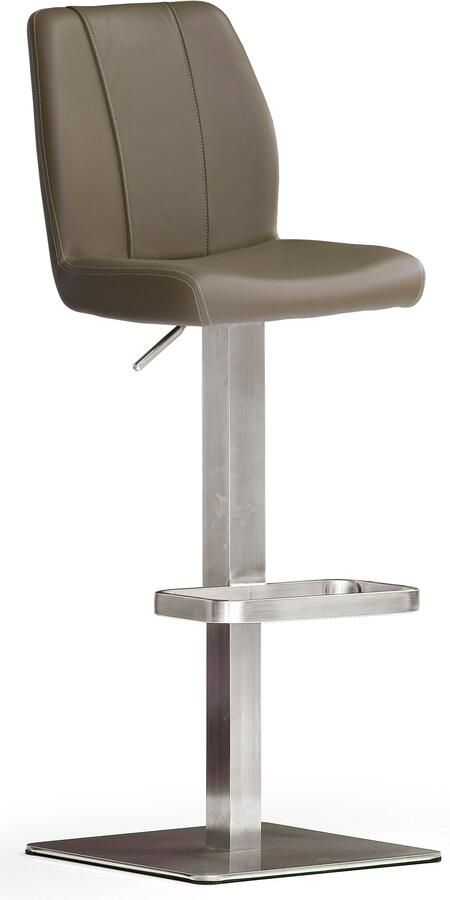 MCA furniture Bistrostoel BARBECOOL met rugleuning vierkante voetplaat 180° draaibaar zithoogte van 56-81 cm