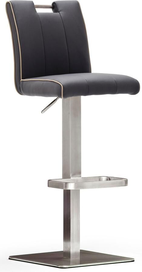 MCA furniture Bistrostoel BARBECOOL met rugleuning vierkante voetplaat 360° draaibaar zithoogte van 55-80 cm - Foto 2