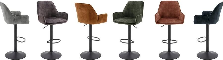 MCA furniture Bistrostoel OTTAWA Counterstoel Barstoel Barmeubel Bistro Barstoel bistroststoel barstoel draaibaar belastbaar 120kg zithoogte 63-84cm - Foto 2