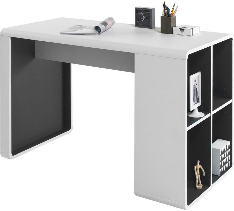 MCA furniture Bureau Tadeo matwit met 4 open vakken breedte 119 cm - Foto 2