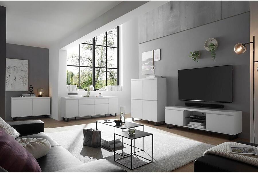 MCA furniture Highboard AUSTIN hoge ladekast Deuren met demping soft-close - Foto 7