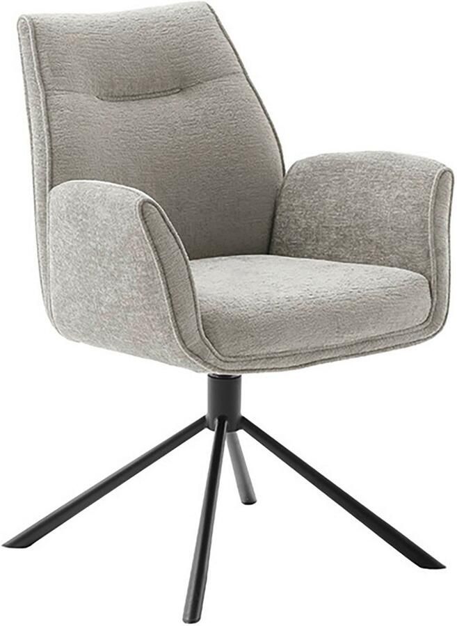 MCA furniture Eetkamerstoel Diveria (2-delige set) 4-poot stoel draaibaar 360° belastbaar 120 kg zithoogte ca. 50cm