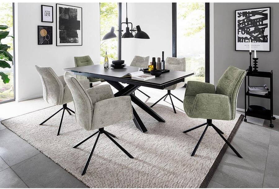 MCA furniture Eetkamerstoel Diveria (2-delige set) 4-poot stoel draaibaar 360° belastbaar 120 kg zithoogte ca. 50cm - Foto 5