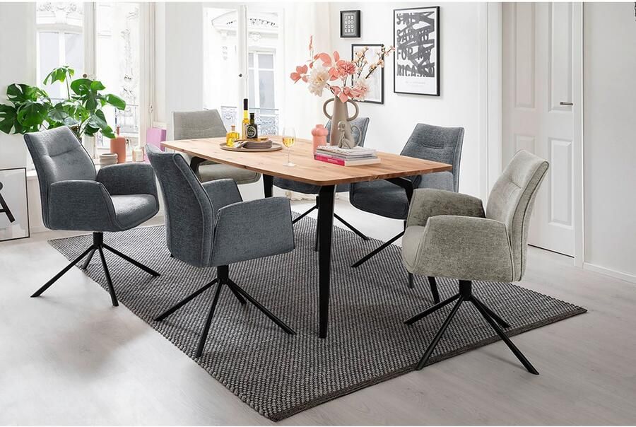 MCA furniture Eetkamerstoel Diveria (2-set) draaibaar 360° belastbaarheid 120 kg zithoogte ca. 50 cm - Foto 3