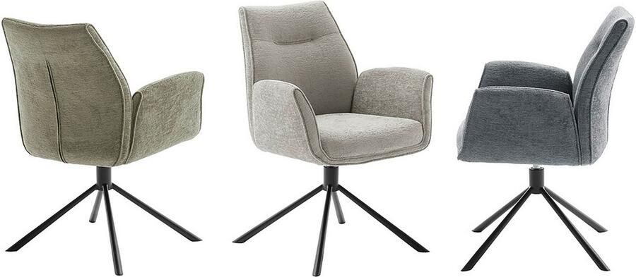 MCA furniture Eetkamerstoel Diveria (2-set) draaibaar 360° belastbaarheid 120 kg zithoogte ca. 50 cm