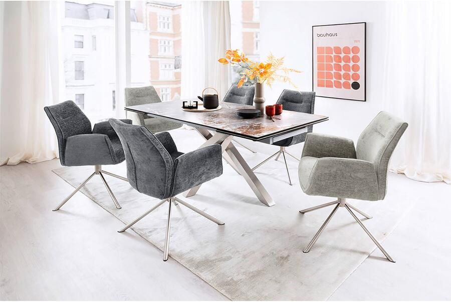 MCA furniture Eetkamerstoel Diveria (2-set) draaibaar 360° belastbaarheid 120 kg zithoogte ca. 50 cm - Foto 2