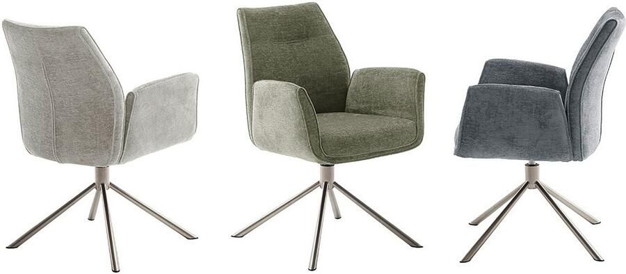 MCA furniture Eetkamerstoel Diveria (2-set) draaibaar 360° belastbaarheid 120 kg zithoogte ca. 50 cm