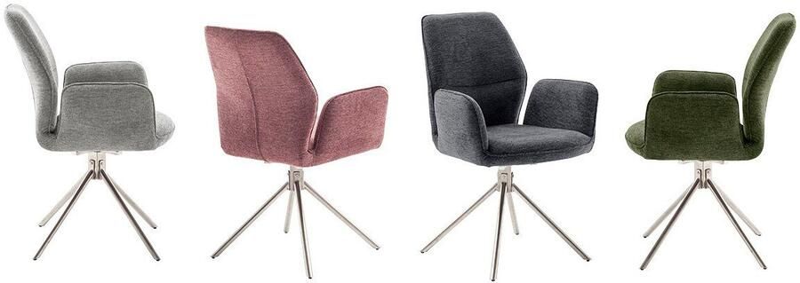 MCA furniture Eetkamerstoel Greyton (2-set) draaibaar 180° belastbaarheid 120 kg zithoogte ca. 50 cm - Foto 4