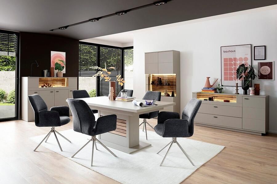 MCA furniture Eetkamerstoel Greyton (2-set) draaibaar 180° belastbaarheid 120 kg zithoogte ca. 50 cm - Foto 2