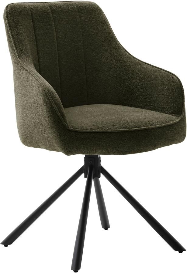 MCA furniture Eetkamerstoel KASAMA (2-pack) 180° draaibaar belastbaarheid 120 kg zithoogte ca. 51 cm