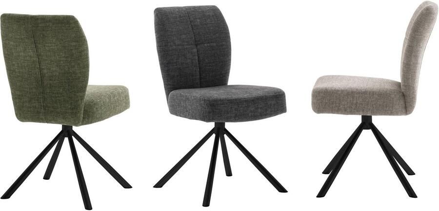 MCA furniture Eetkamerstoel KEA (2-pack) 360° pocketvering belastbaar 120 kg zithoogte ca. 50 cm - Foto 5