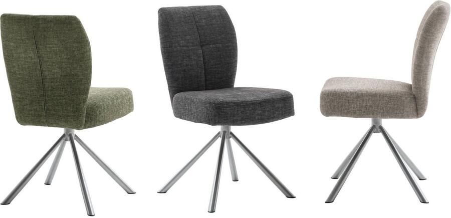 MCA furniture Eetkamerstoel KEA (2-pack) 360° pocketvering belastbaar 120 kg zithoogte ca. 50 cm - Foto 2