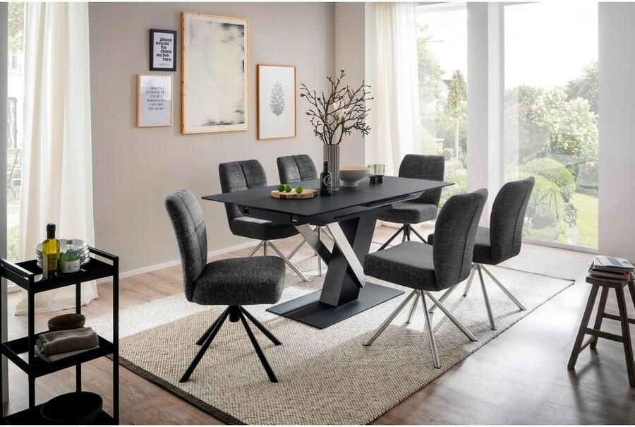 MCA furniture Eetkamerstoel KEA (2-pack) 360° pocketvering belastbaar 120 kg zithoogte ca. 50 cm - Foto 4