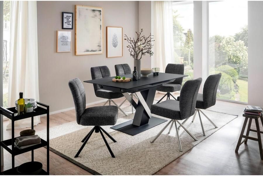 MCA furniture Eetkamerstoel KEA (2-pack) 360° pocketvering belastbaar 120 kg zithoogte ca. 50 cm - Foto 6