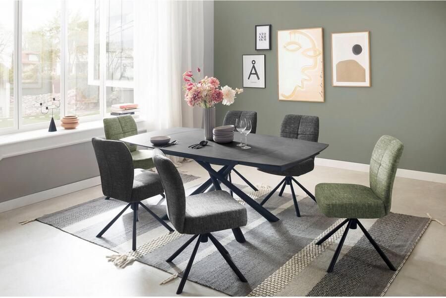 MCA furniture Eetkamerstoel KEA (2-pack) 360° pocketvering belastbaar 120 kg zithoogte ca. 50 cm - Foto 8