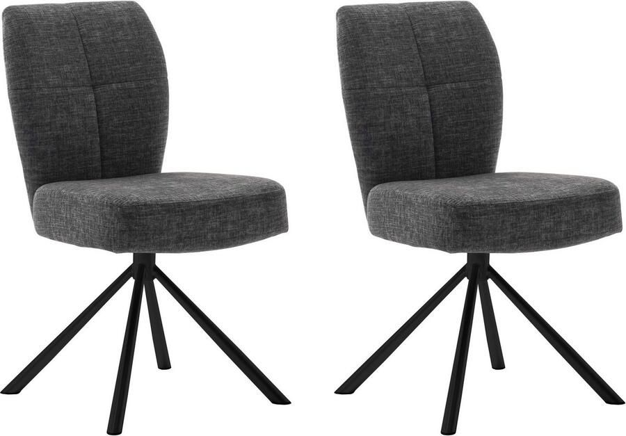 MCA furniture Eetkamerstoel KEA (2-pack) 360° pocketvering belastbaar 120 kg zithoogte ca. 50 cm - Foto 3
