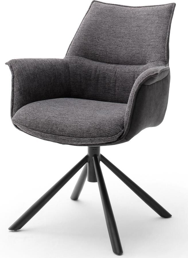 MCA furniture Eetkamerstoel Konya 2-delig set 360° draaibaar belastbaarheid 120 kg zithoogte ca. 50 cm - Foto 5