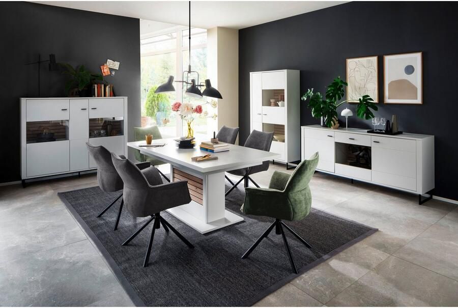 MCA furniture Eetkamerstoel Konya 2-delig set 360° draaibaar belastbaarheid 120 kg zithoogte ca. 50 cm - Foto 3