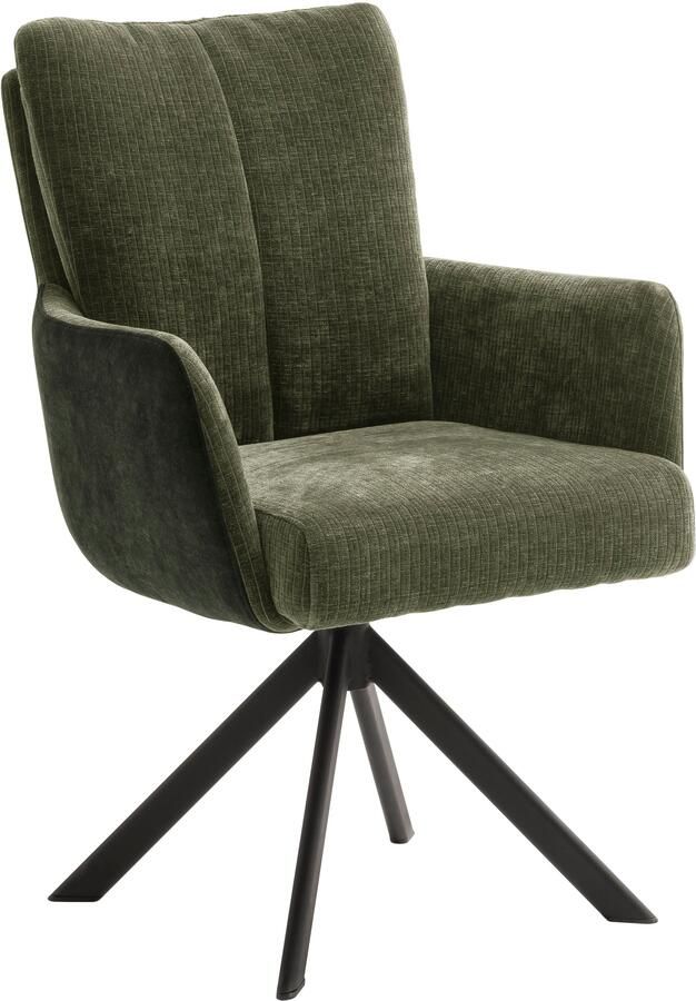 MCA furniture Eetkamerstoel MALIA (set 2 stuks) 360° draaibaar pocketvering zithoogte ca. 49 cm - Foto 3