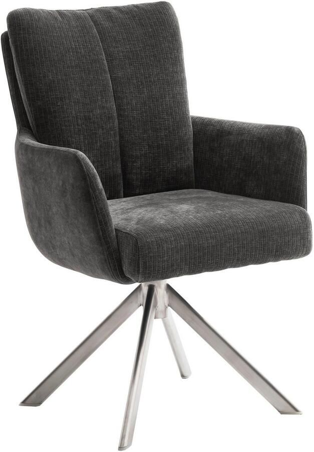 MCA furniture Eetkamerstoel MALIA (set 2 stuks) 360° draaibaar pocketvering zithoogte ca. 49 cm - Foto 2