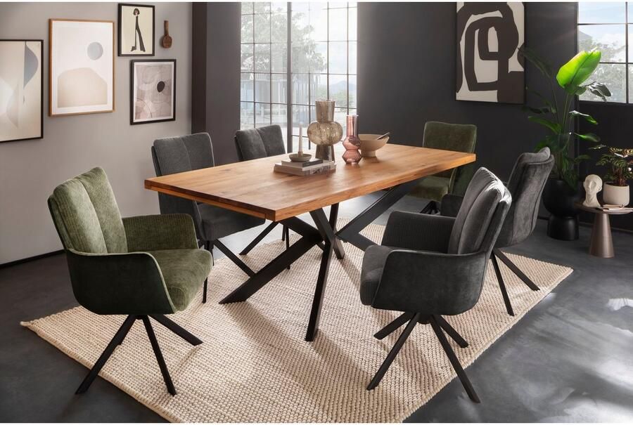 MCA furniture Eetkamerstoel MALIA (set 2 stuks) 360° draaibaar pocketvering zithoogte ca. 49 cm - Foto 6