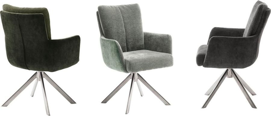 MCA furniture Eetkamerstoel MALIA (set 2 stuks) 360° draaibaar pocketvering zithoogte ca. 49 cm - Foto 3
