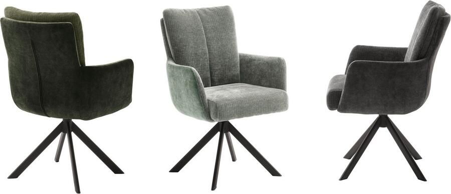 MCA furniture Eetkamerstoel MALIA (set 2 stuks) 360° draaibaar pocketvering zithoogte ca. 49 cm - Foto 14