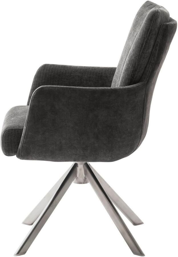 MCA furniture Eetkamerstoel MALIA (set 2 stuks) 360° draaibaar pocketvering zithoogte ca. 49 cm - Foto 2