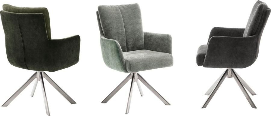 MCA furniture Eetkamerstoel MALIA (set 2 stuks) 360° draaibaar pocketvering zithoogte ca. 49 cm - Foto 6