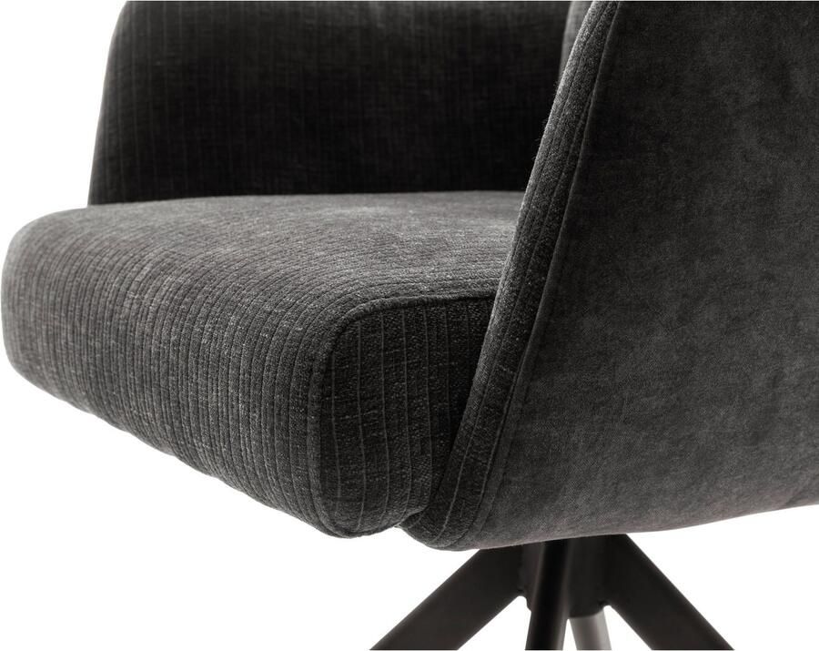 MCA furniture Eetkamerstoel MALIA (set 2 stuks) 360° draaibaar pocketvering zithoogte ca. 49 cm