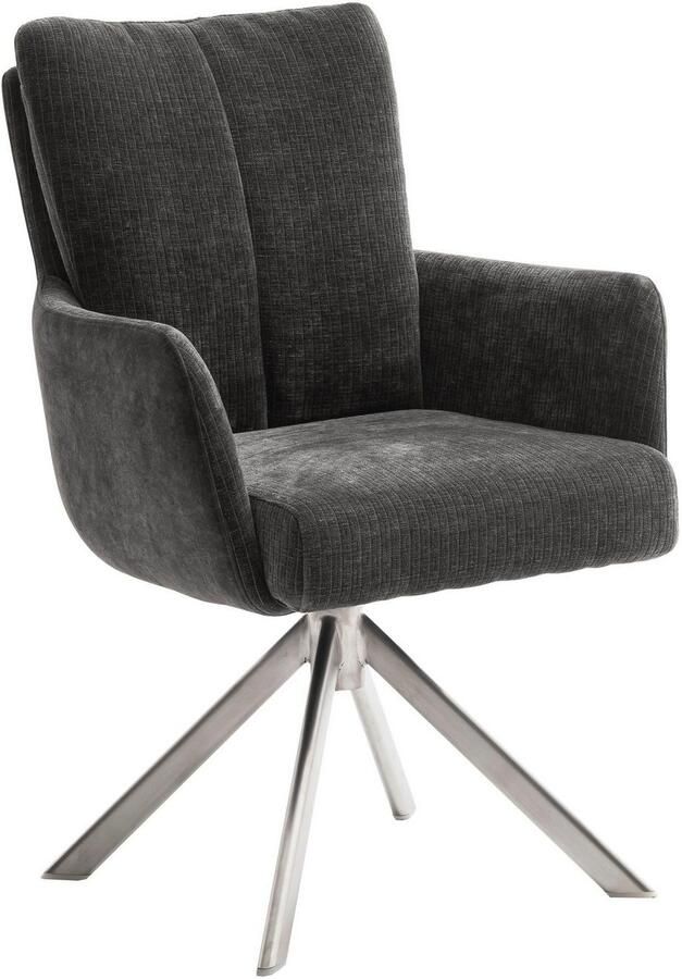 MCA furniture Eetkamerstoel MALIA (set 2 stuks) 360° draaibaar pocketvering zithoogte ca. 49 cm