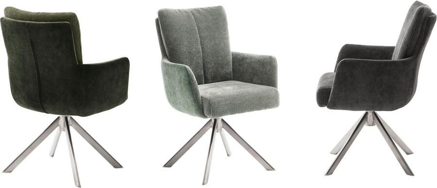 MCA furniture Eetkamerstoel MALIA (set 2 stuks) 360° draaibaar pocketvering zithoogte ca. 49 cm - Foto 2