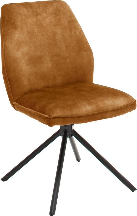 MCA furniture Eetkamerstoel OTTAWA Vintage suède-look met opstaande naad stoel belastbaar tot 120 kg (set 2 stuks) - Foto 5