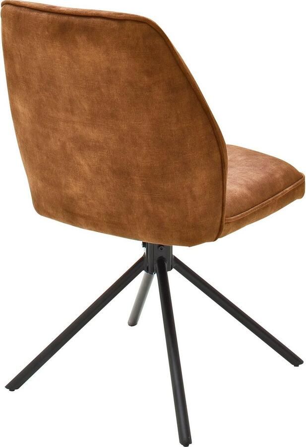 MCA furniture Eetkamerstoel OTTAWA Vintage suède-look met opstaande naad stoel belastbaar tot 120 kg (set 2 stuks) - Foto 3